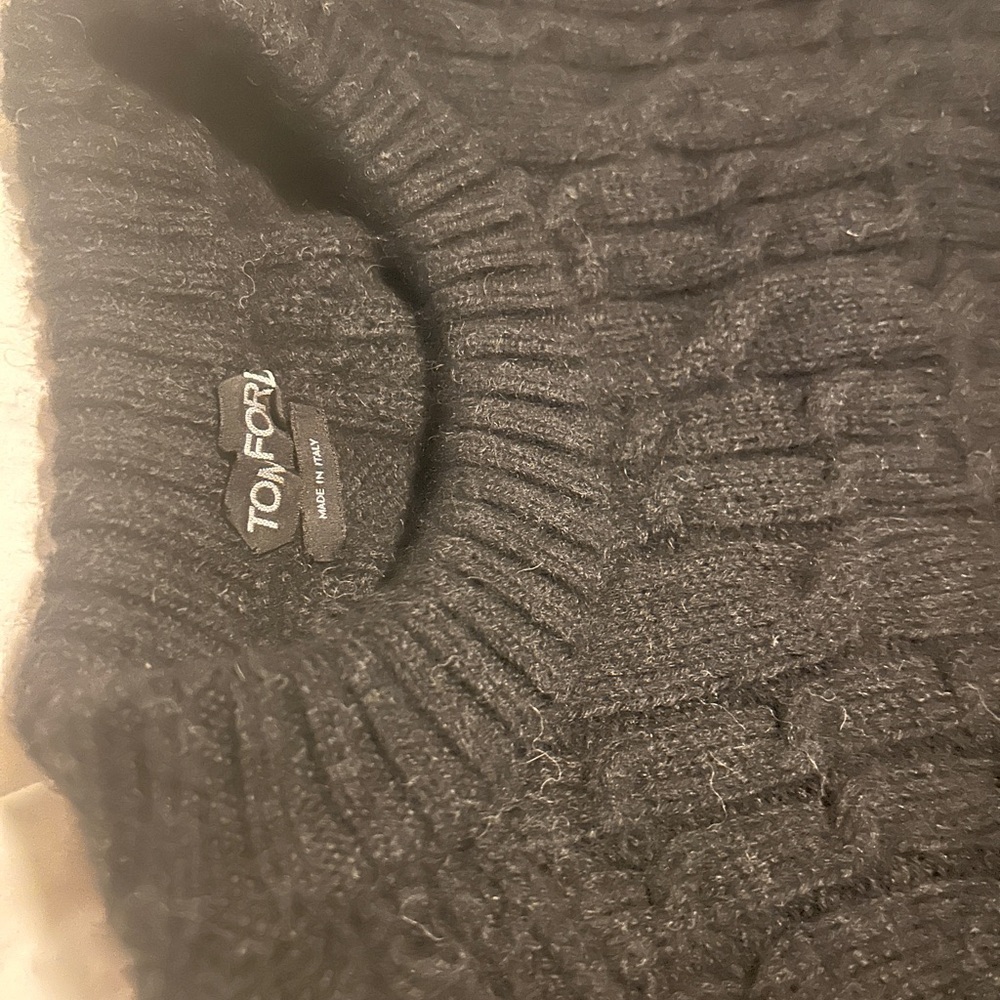 Tom Ford Charcoal Cable Knit Sweater